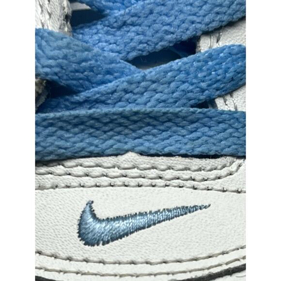2005 Nike Air Force 1 Low White Blue Yellow 307109‑143 Size 13 main image 4